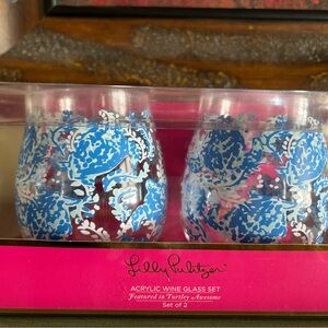 New acrylic Lilly Pulitzer glasses, Sea Turtles